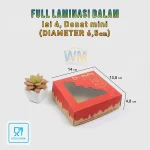 Box Donat Viral Isi 6 27×18×5 Motif / Isi 3 27x10 – Dus Donat Kekinian Isi 1–12 & Mini - Kardus Donat Mini Isi 6 Kekinian Untuk Jualan - Gambar 2