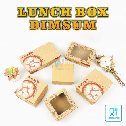Dus Box Dimsum Laminasi / Kotak Dimsum / Lunch Box XS / Dus Dimsum / Paper Lunch Box S / Dus Dimsum 10x10 / Box Dimsum Kecil