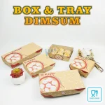 Dus Box Dimsum Laminasi / Kotak Dimsum / Lunch Box XS / Dus Dimsum / Paper Lunch Box S / Dus Dimsum 10x10 / Box Dimsum Kecil - Gambar 4
