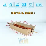 Dus Sosis Bakar / Paper Tray Sosis Bakar / Tray Hotang / Tray Long Potato / Box Corndog Laminasi / Box Sate - Gambar 7