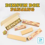 Dus Box Dimsum Panjang / Dimsum Box / Kotak Dimsum Laminasi / Dus Dimsum Motif / Wadah Dimsum Panjang / Box Dimsum Mentai