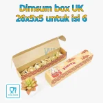 Dus Box Dimsum Panjang / Dimsum Box / Kotak Dimsum Laminasi / Dus Dimsum Motif / Wadah Dimsum Panjang / Box Dimsum Mentai - Gambar 8