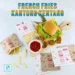 Isi 100pcs) Kantong Kentang Goreng / Kantong French Fries / Paper Bag French Fries / Kemasan Kentang Goreng / Wadah Kentang Goreng