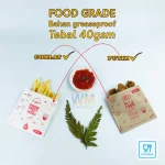 Isi 100pcs) Kantong Kentang Goreng / Kantong French Fries / Paper Bag French Fries / Kemasan Kentang Goreng / Wadah Kentang Goreng - Gambar 5