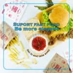 Isi 100pcs) Kantong Kentang Goreng / Kantong French Fries / Paper Bag French Fries / Kemasan Kentang Goreng / Wadah Kentang Goreng - Gambar 4