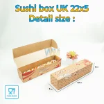 Sushi box / Mika sushi panjang / Box sushi / Tray mika sushi / Kotak sushi / Kemasan sushi / Dus sushi motif / Wadah Sushi - Gambar 6