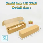 Sushi box / Mika sushi panjang / Box sushi / Tray mika sushi / Kotak sushi / Kemasan sushi / Dus sushi motif / Wadah Sushi - Gambar 7