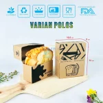 Toast Box Bread Take Away / Toast Box Take Away / Kotak Roti Bakar / Toast Holder / Box Sanwich / Toast Box Tutup / Dus Roti Toast - Gambar 3