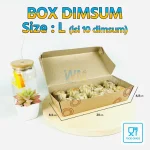 Dus Dimsum Laminasi Muat 10 Dimsum / Kotak Dimsum Besar / Mika Dimsum / Kemasan Dimsum / Kemasan Dimsum Box / Wadah Dimsum - Gambar 2